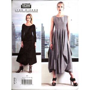 Vogue V1312 Misses 8 to 16 Lynn Mizono Pullover Dress Uncut Sewing Pattern